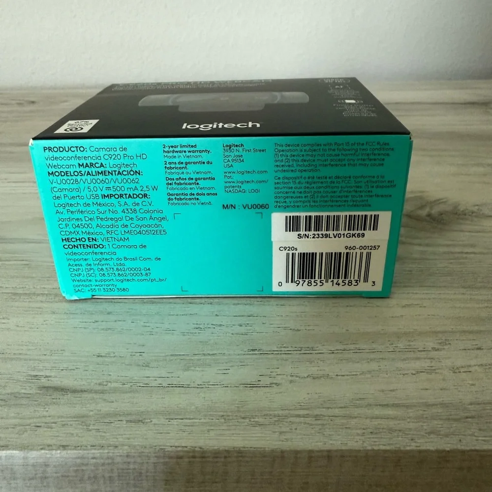 Logitech C920s PRO HD Webcam -new